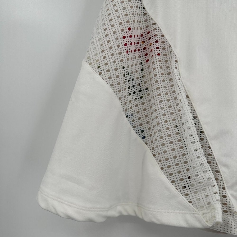 Tuckernuck TNUCK Sport White/Fresh Buds Perforated Skort/Skirt sz S Tennis Prep - Picture 2 of 6